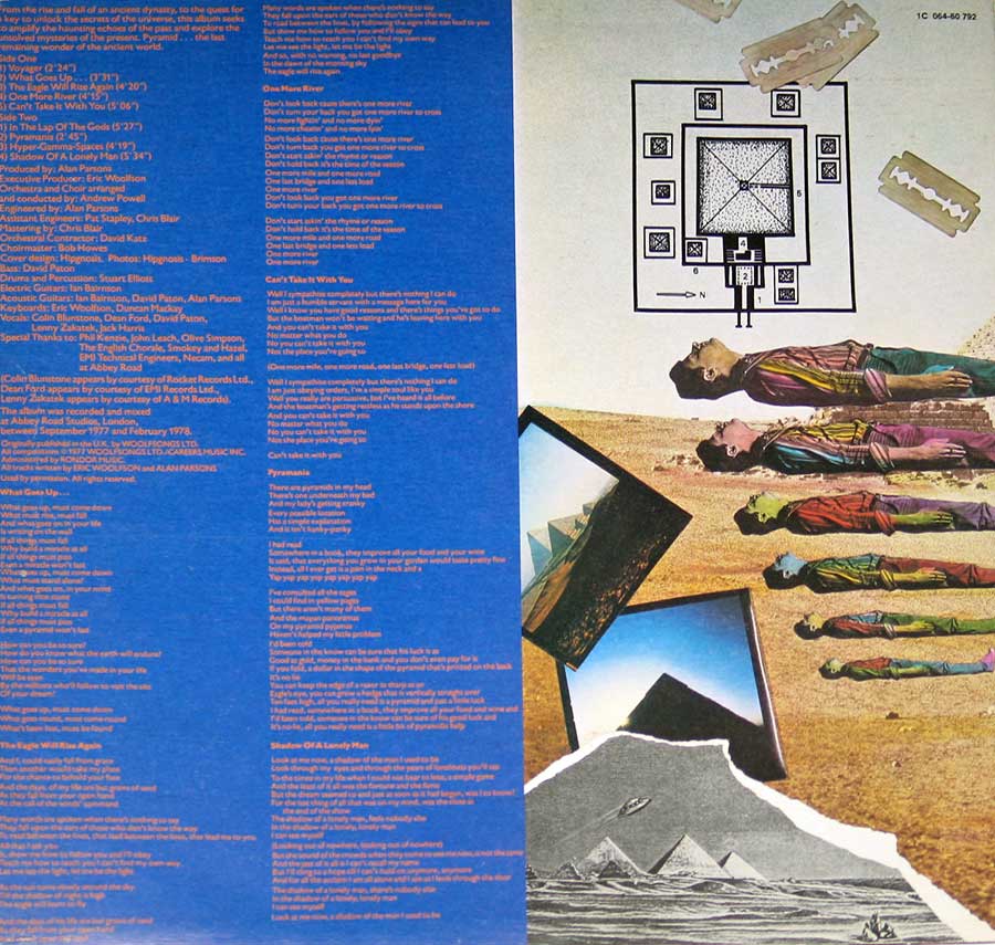 Photo Two of the original custom inner sleeve  THE ALAN PARSONS PROJECT- Pyramid