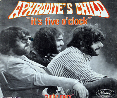 Thumbnail of APHRODITE'S CHILD - It's Five O'Clock b/w Funky Mary 7" Vinyl Single album front cover