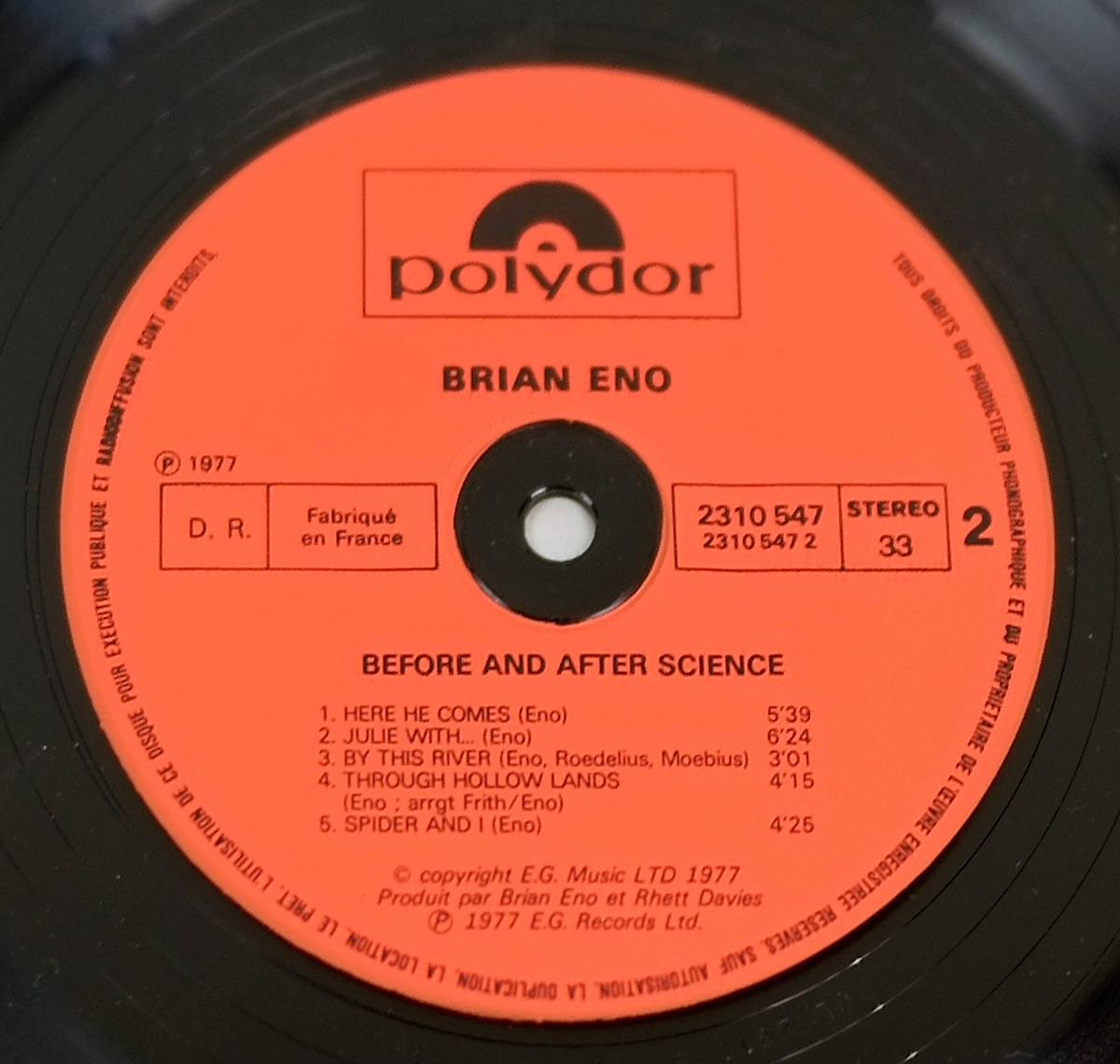 BRIAN ENO Before And After Science Electronic Rock Album Cover 