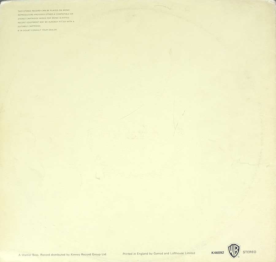 CURVED AIR - Second Album Gimmick Gatefold Fold-Open Cover 12" Vinyl LP Album back cover