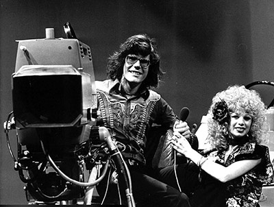 Ad Visser and Penny de Jager at TopPop TV Show