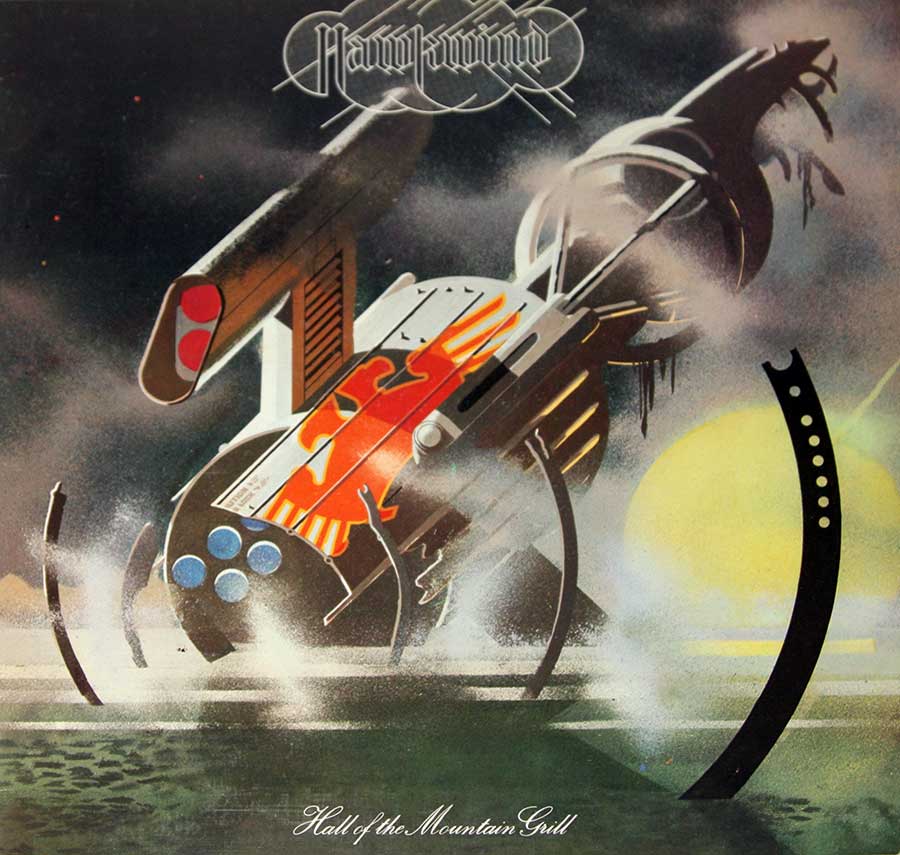 Front Cover Photo Of HAWKWIND - Hall Of The Mountain Grill German Release 12" Vinyl LP Album