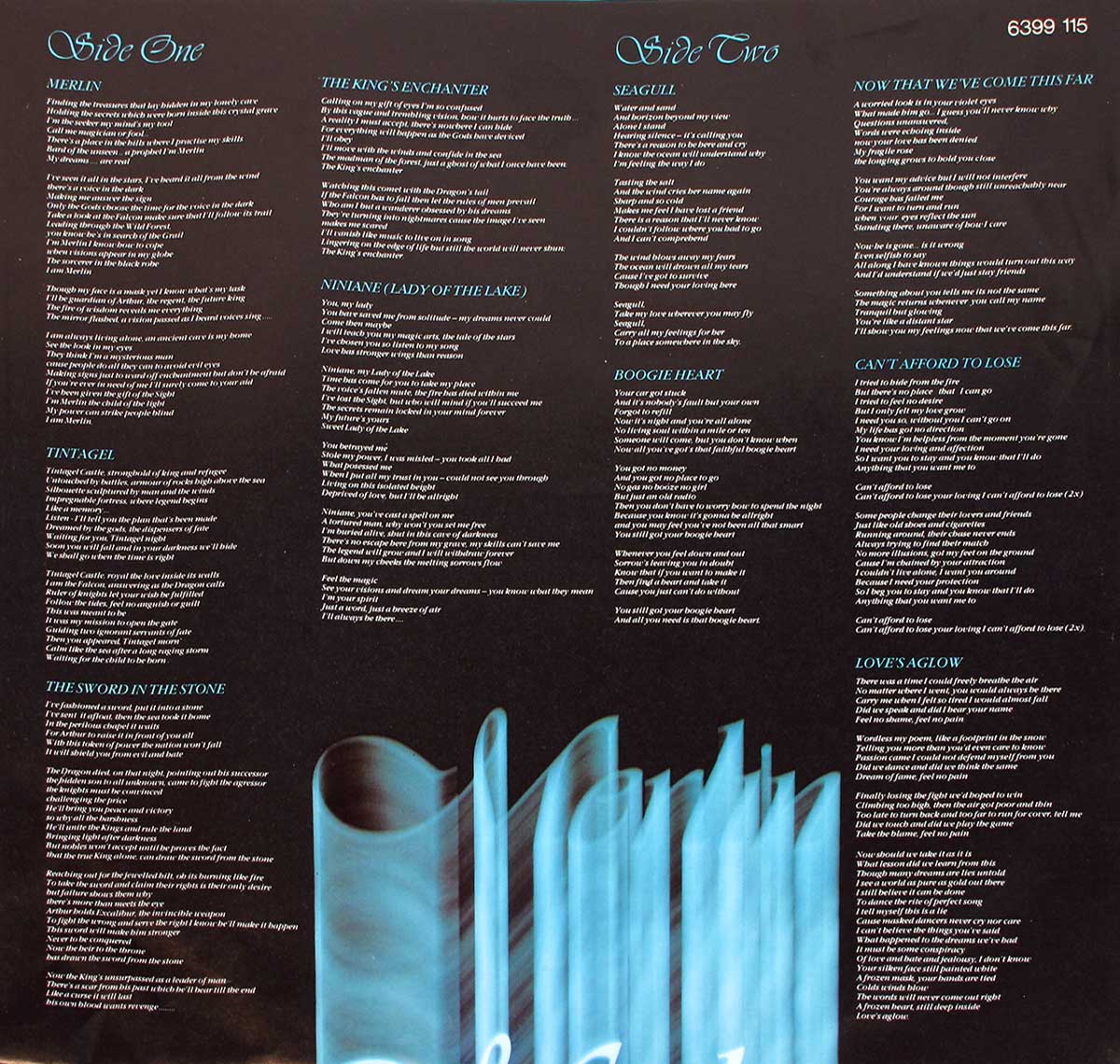 Photo of "Merlin" Album's Inner Sleeve   