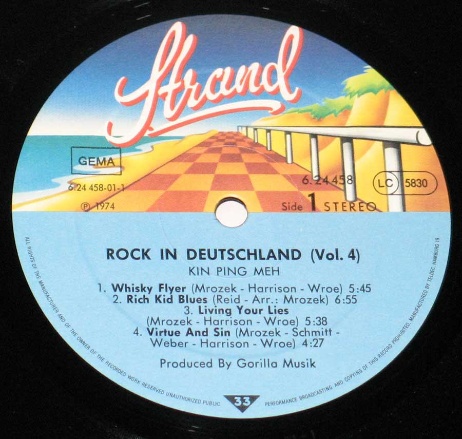 "Rock in Deutschland Vol 4" Record Label Details: Strand 6.24.458 ℗ 1974 Sound Copyright 