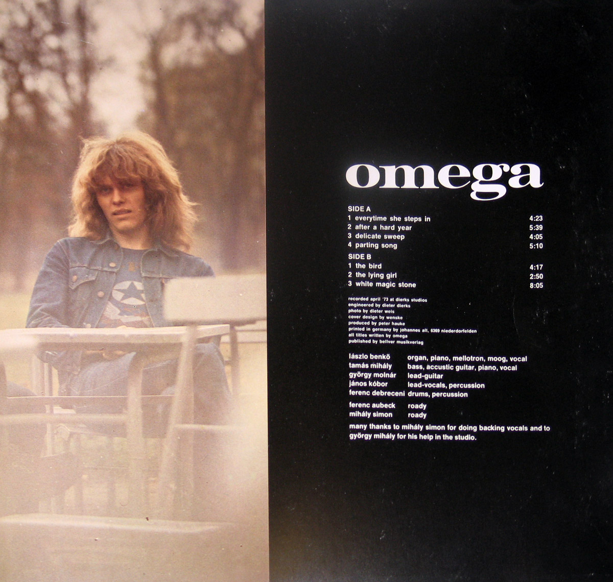 High Resolution Photo of OMEGA Self-titled Hungarian Prog Psych 