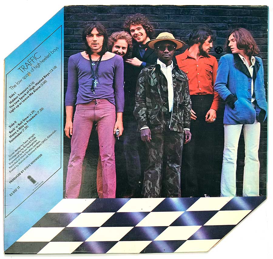 TRAFFIC - Low Spark Of High Heeled Boys Die-Cut Cover 12" LP ALBUM VINYL back cover