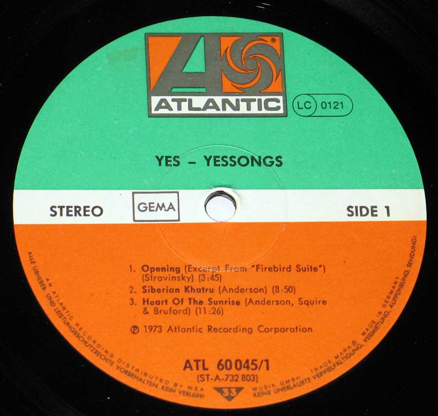 Front Cover Photo Of YES - Yessongs 