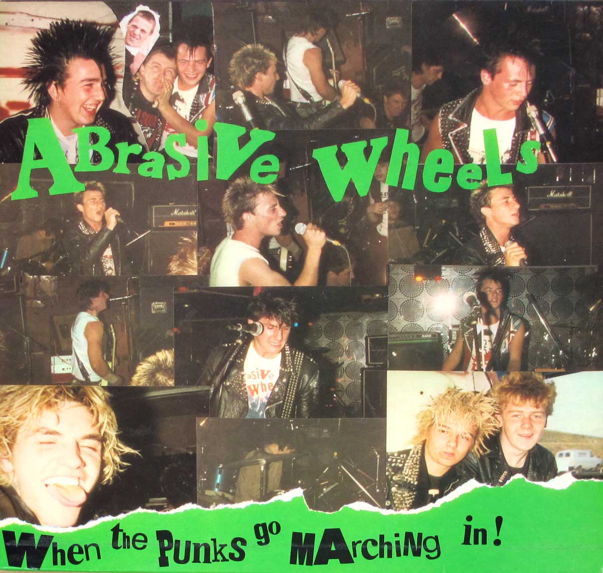High Resolution Photo Album Front Cover of ABRASIVE WHEELS - When The Punks Go Marching In https://vinyl-records.nl