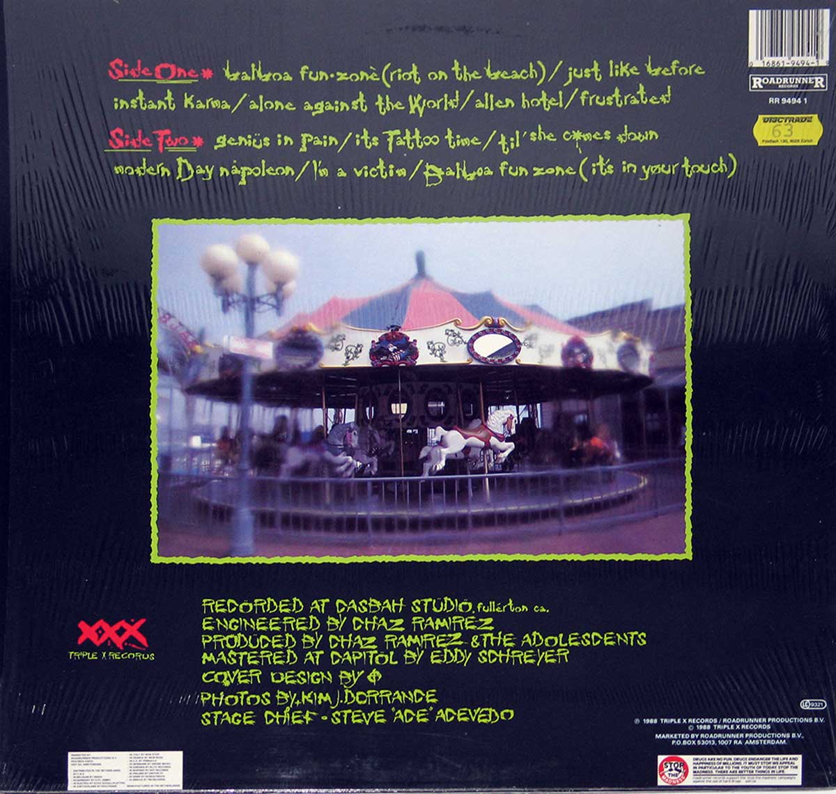 High Resolution Photo Album Back Cover of ADOLESCENTS - Balboa Fun Zone https://vinyl-records.nl