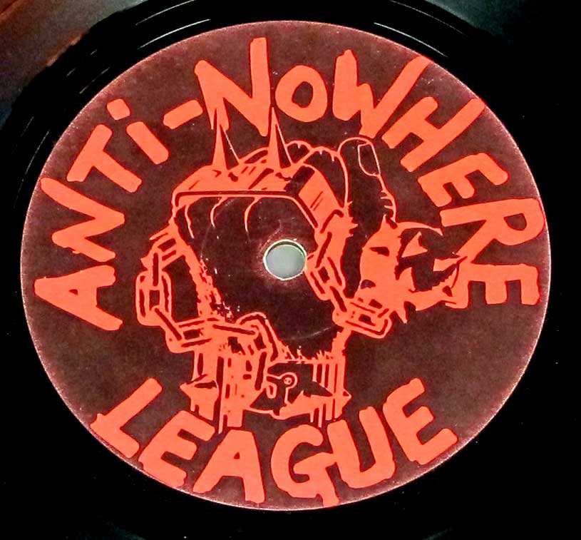 Enlarged High Resolution Photo of the Record's label ANTI-NOWHERE LEAGUE - We are the League https://vinyl-records.nl