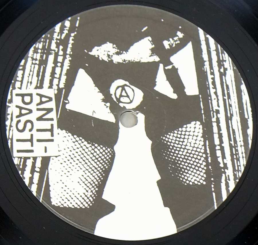 Close up of the ANTI-PASTI - The Last Call ( Italian Release ) record's label