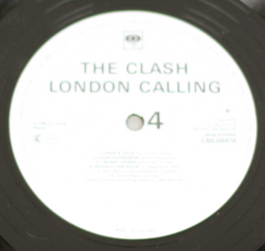 Side Four Close up of record's label THE CLASH - London Calling Gatefold Cover 12" Vinyl 2LP Album
