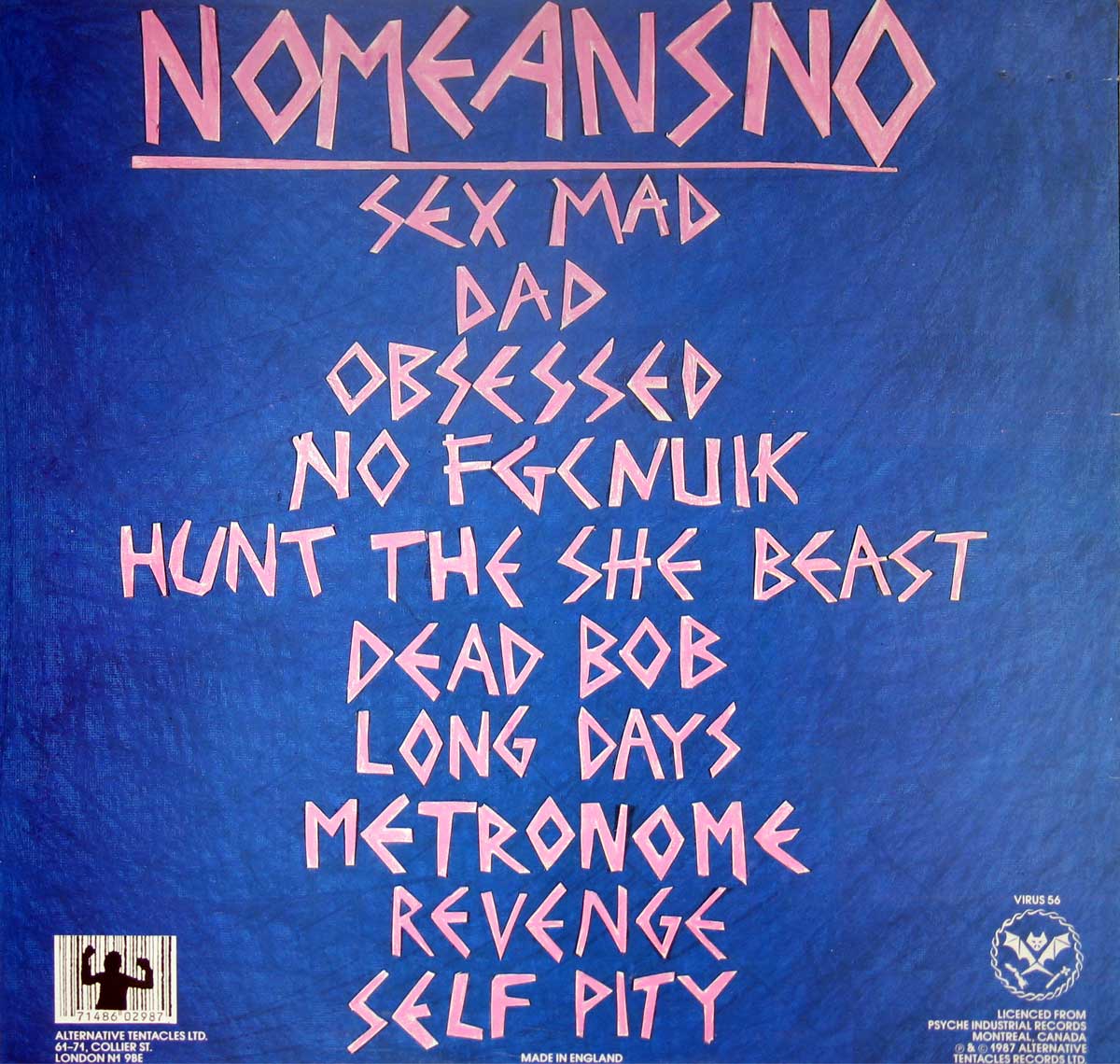 Photo of album back cover NOMEANSNO - Sex Mad 