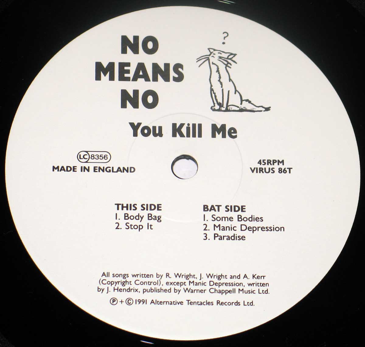 Photo of record 1 of NOMEANSNO - You Kill Me 