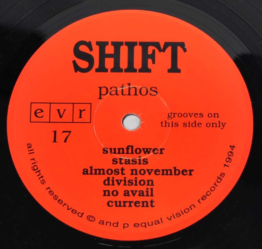 "Pathos" Record Label Details: Equal Vision Records EVR 17 (Grooves on this side only)   