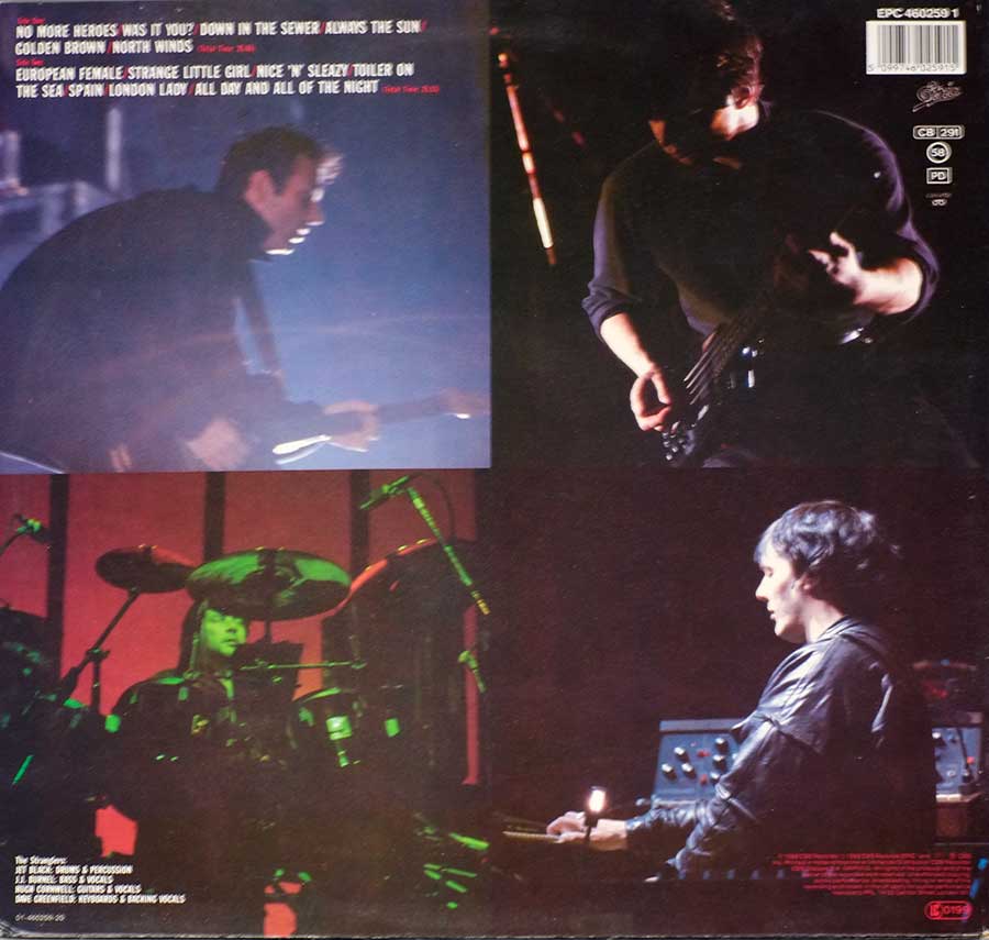 STRANGLERS - All Live And All Of The Night Gatefold 12" LP VINYL Album back cover