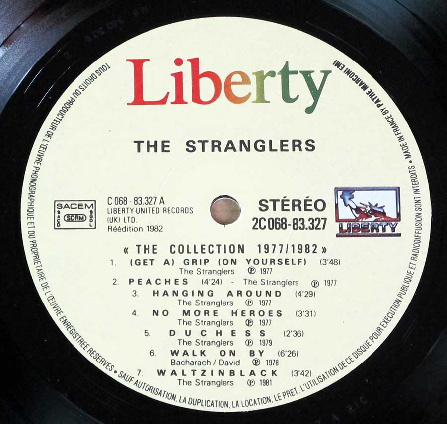 "The Collection 1977/1982" Record Label Details: Liberty United Records 2C 068 83.327 , 1982 Re-edition 