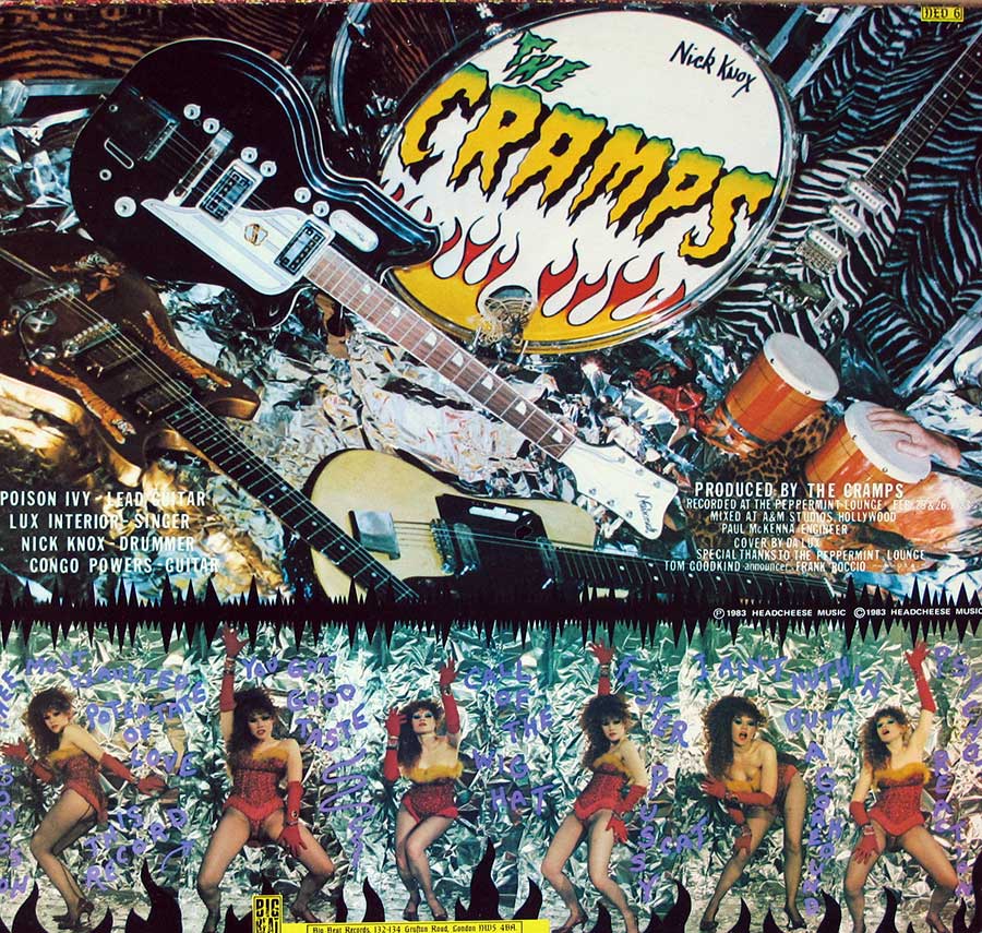 CRAMPS - Smell Of Female Big Beat 45RPM 12" LP Vinyl Album
 back cover