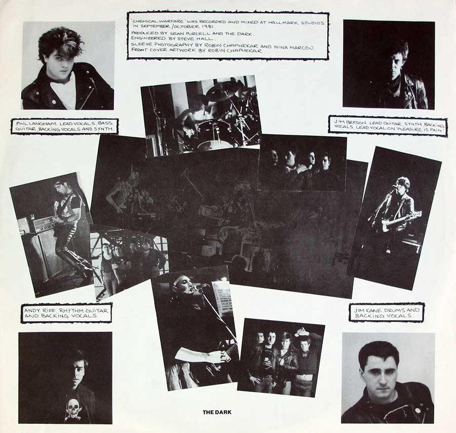 Photo One Of The Original Custom Inner Sleeve THE DARK - Chemical Warfare + LYRICS SHEET FRESH 12" LP Vinyl Album 