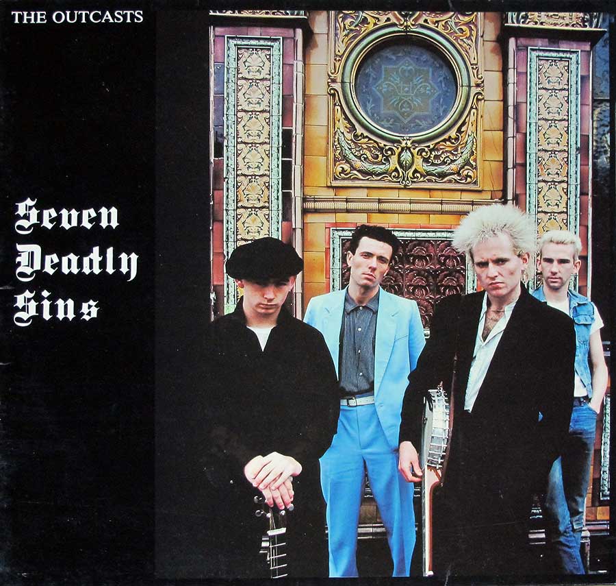 OUTCASTS - Seven Deadly Sins 12" LP VINYL ALBUM front cover https://vinyl-records.nl