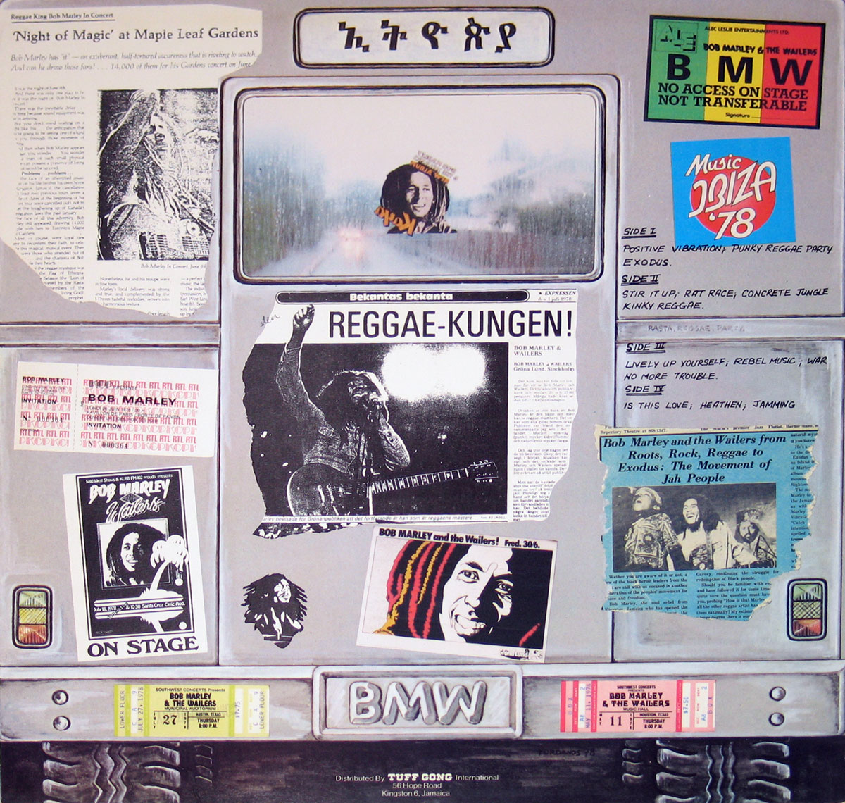 High Resolution Photo Bob Marley on one of the inner sleeves  