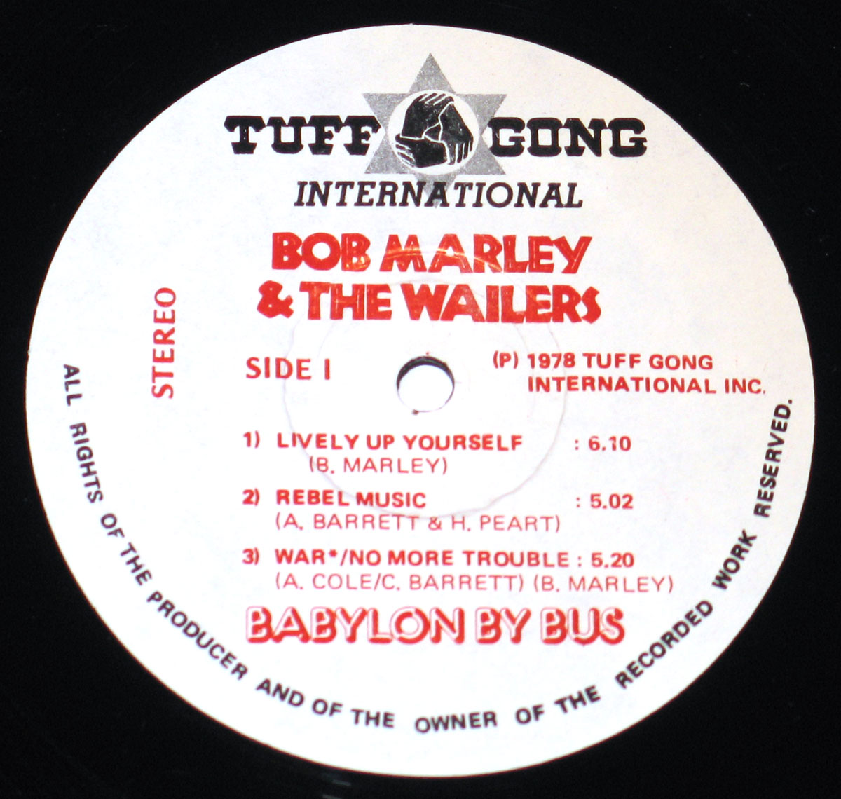 High Resolution Photo of Record Label