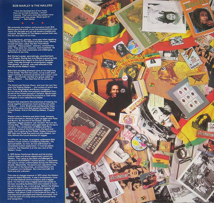 Legend Best Of Bob Marley And The Wailers ( EEC Release ) 12" Vinyl LP Album
 inner gatefold cover