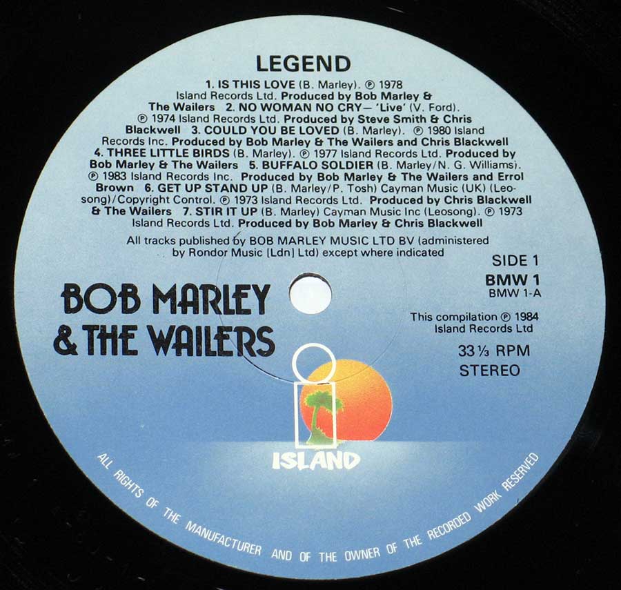 BOB MARLEY & THE WAILERS Legend the best of Bob Marley Reggae 12