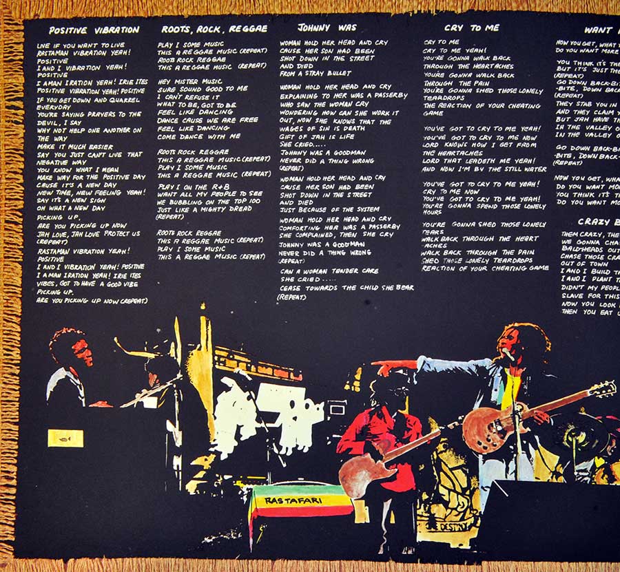 BOB MARLEY - Rastaman Vibration Original 1976 Issue Gatefold 12" Vinyl LP Album inner gatefold cover
