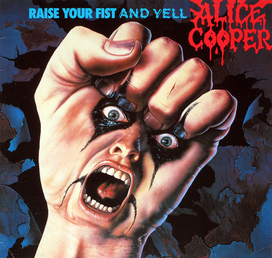ALICE COOPER - Raise Your Fist And Yell 12" LP Vinyl Album
 front cover https://vinyl-records.nl