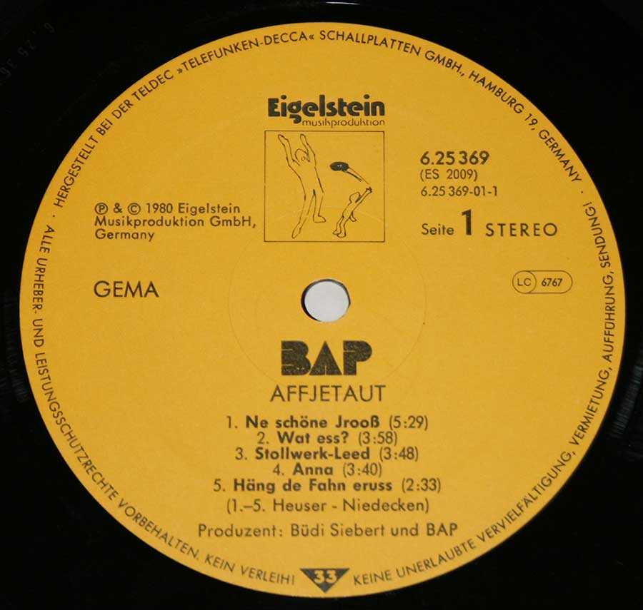 BAP Affjetout close-up photo of the Eigelstein Record Label