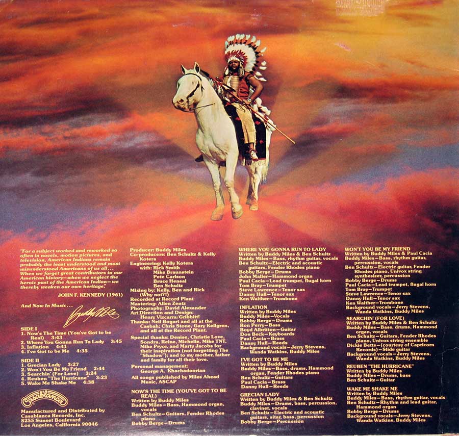 Photo of album back cover BUDDY MILES - Bicentennial Gathering Of The Tribes