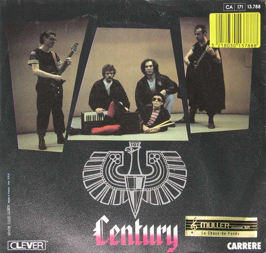 CENTURY - Lover Why / Raining In The Park 7" Vinyl Single picture Sleeve back cover