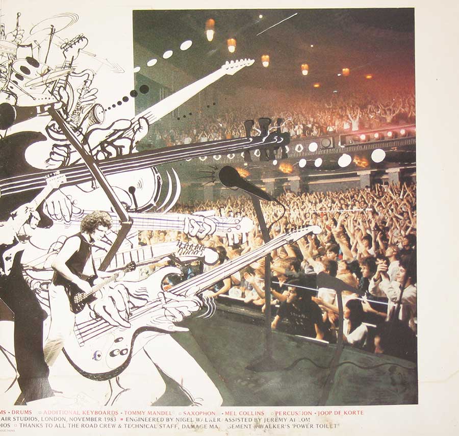 Photo of the right page inside cover DIRE STRAITS - Alchemy Dire Straits Live 2LP Vinyl Album 