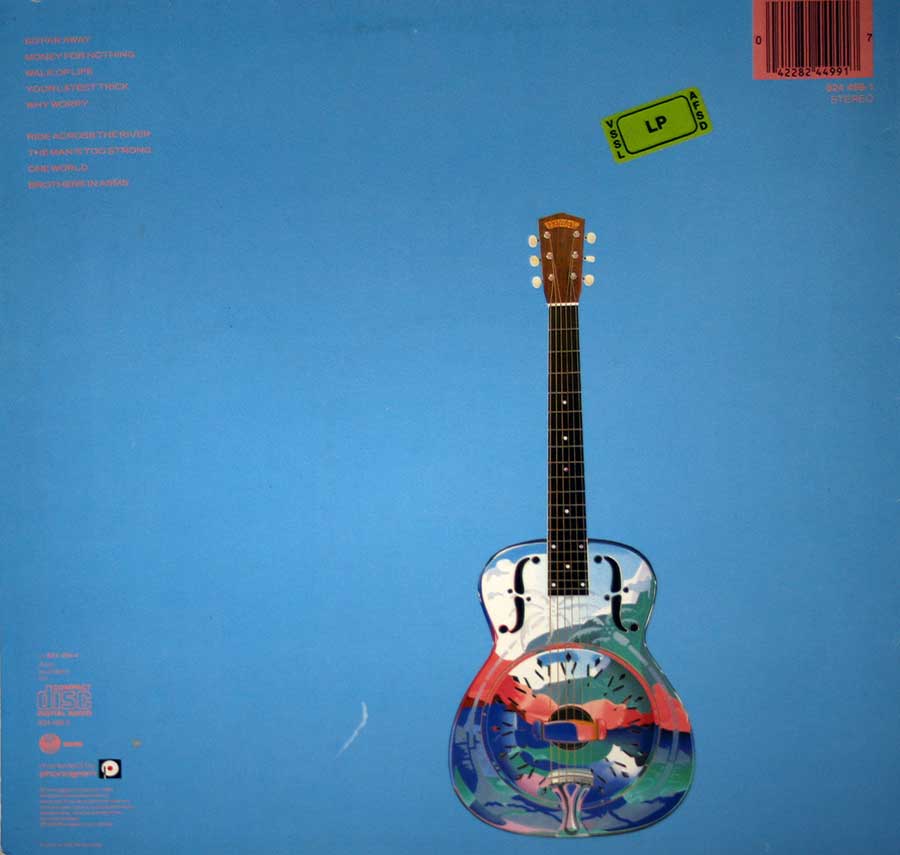 Photo of album back cover DIRE STRAITS - Brothers In Arms Made In Holland