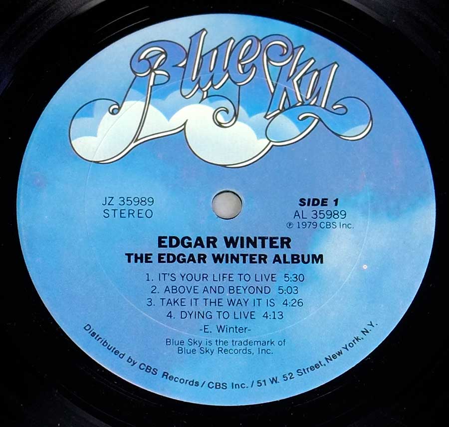 "The Edgar Winter Album" Record Label Details: Blue Sky records JZ 35989 ℗ 1979 CBS Inc Sound Copyright 