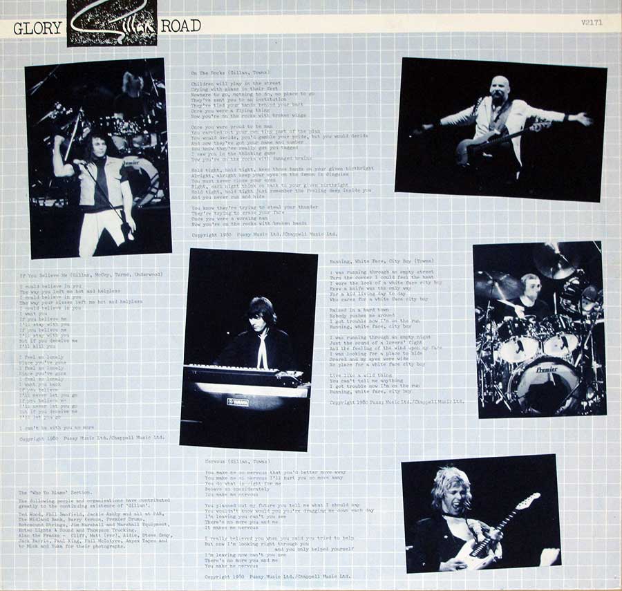 IAN GILLAN - Glory Road Orig UK 12" LP Vinyl Album
 custom inner sleeve