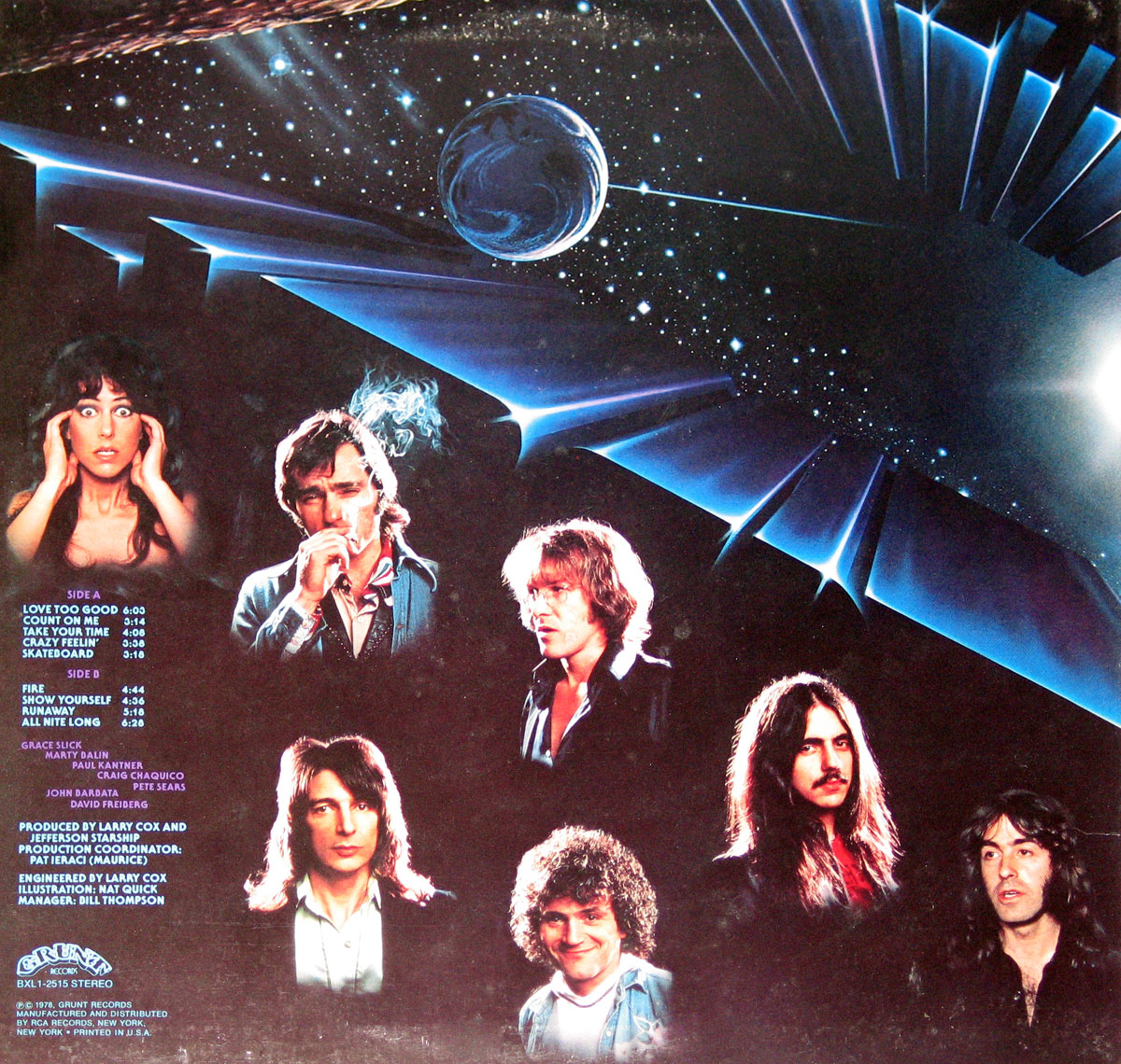 High Resolution Photo Jefferson Starship - Earth Vinyl Record