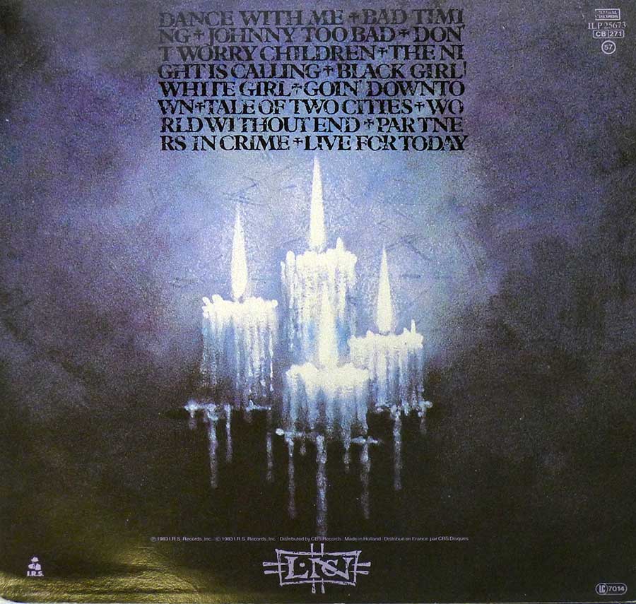 Lords of the New Church Is Nothing Sacred? 12" VInyl LP Album album back cover