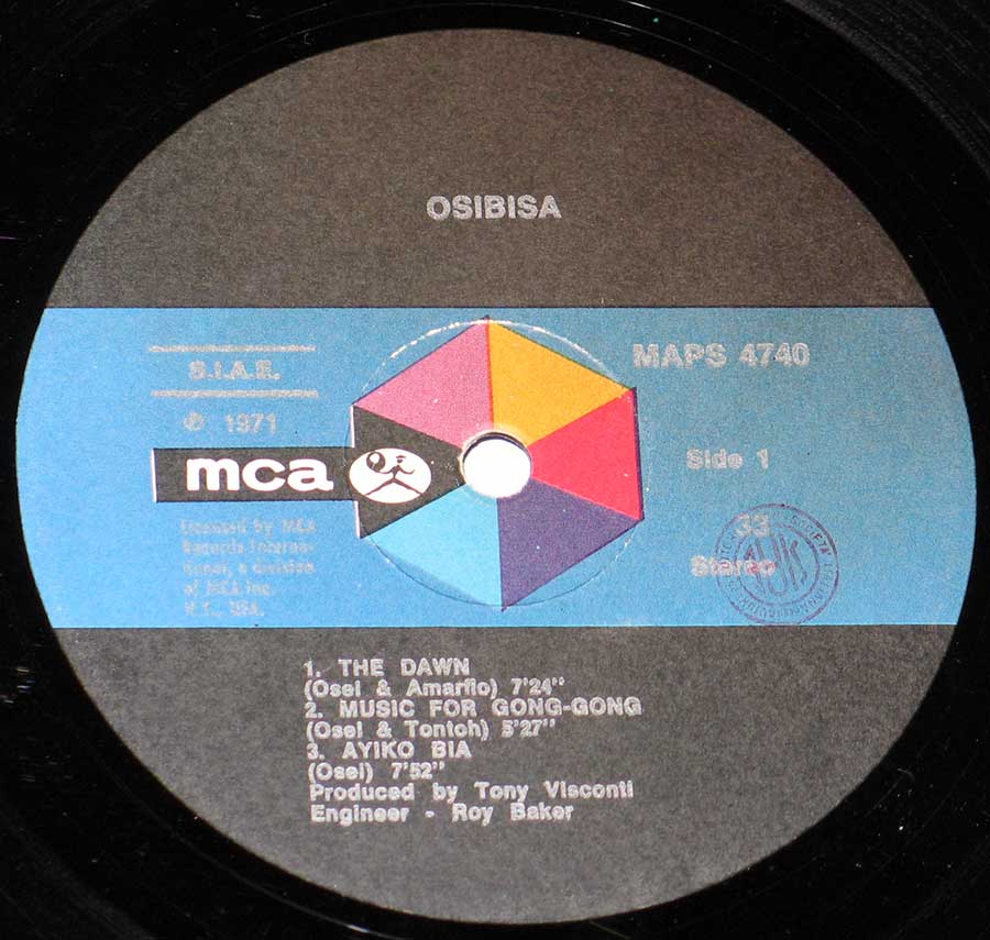 "Osibisa" Record Label Details: MCA MAPS 4740 