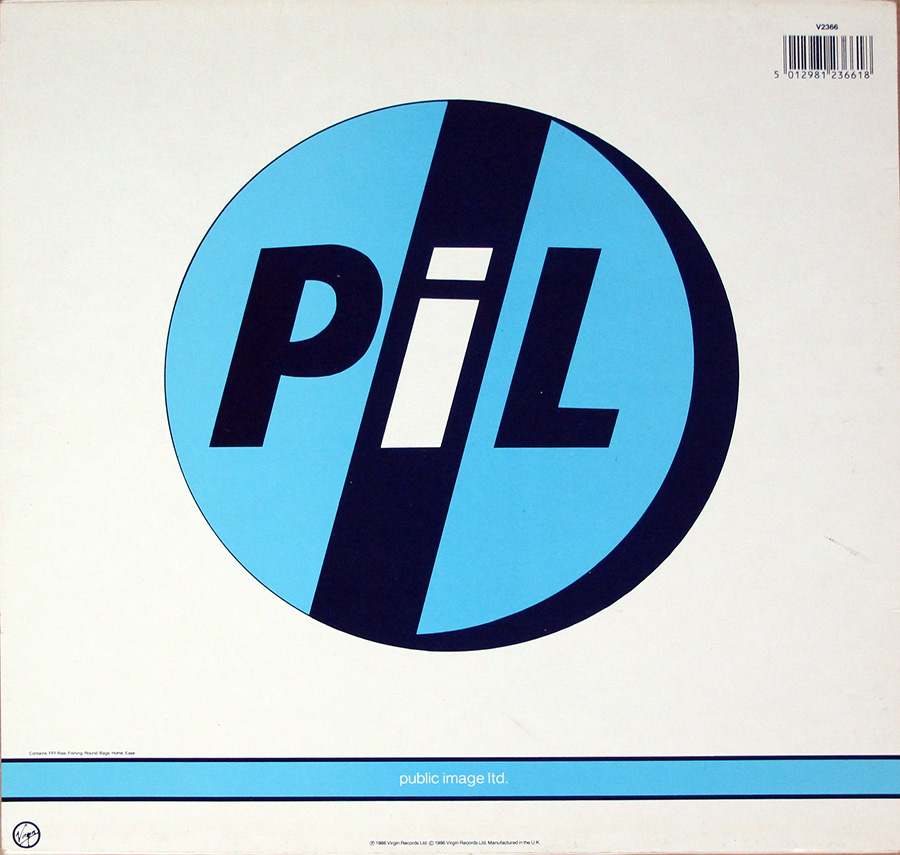 Photo of album back cover PUBLIC IMAGE LTD ALBUM 12" LP Vinyl Album