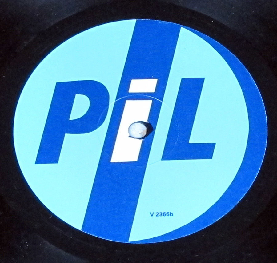 Close up of record's label PUBLIC IMAGE LTD ALBUM 12" LP Vinyl Album Side Two