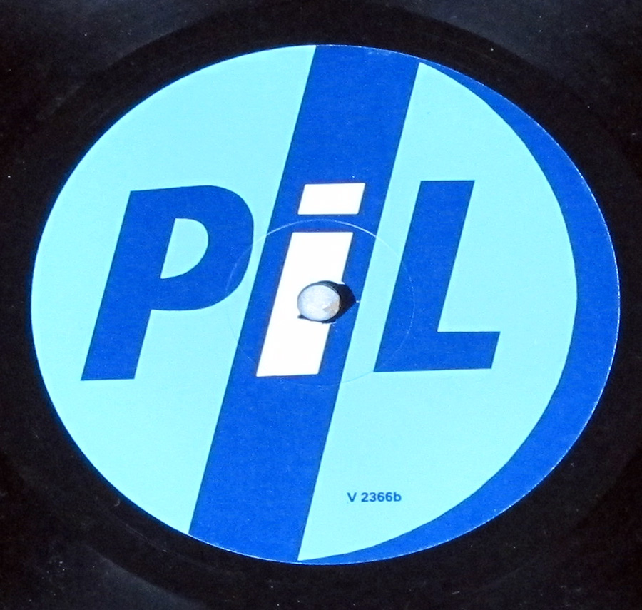 Close up of record's label PUBLIC IMAGE LTD ALBUM 12" LP VINYL ALBUM Side Two
