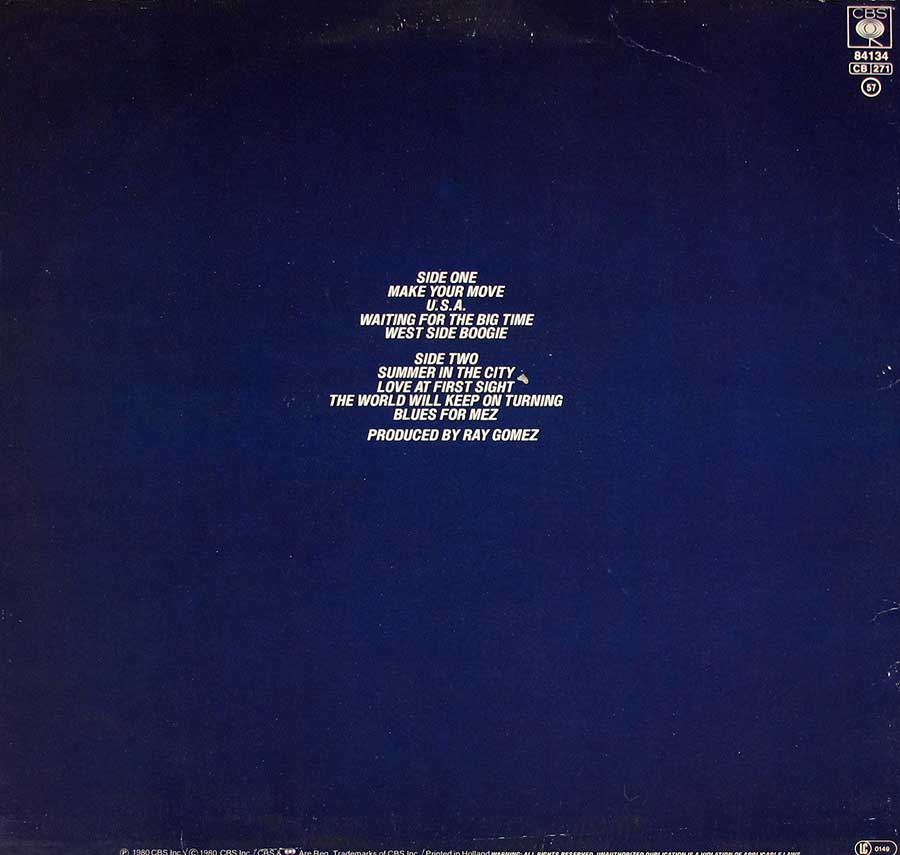 Photo of album back cover RAY GOMEZ - Volume 12" Vinyl LP Album
