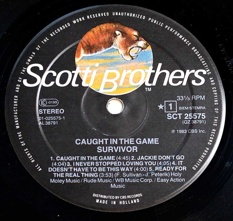 Survivor Caught In The Game Classic Rock Vinyl Album Gallery Vinylrecords 