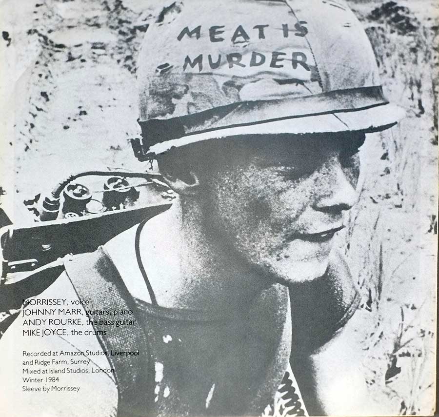 Photo One Of The Original Custom Inner Sleeve THE SMITHS - Meat is Murder 