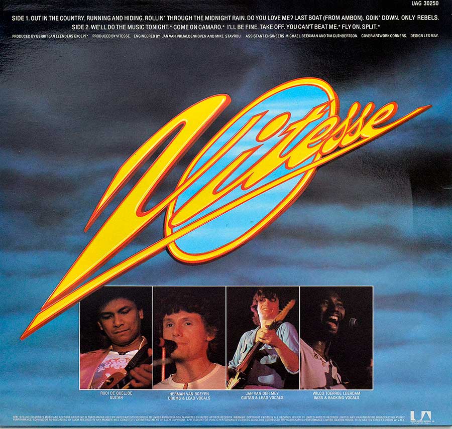 Photo of album back cover VITESSE - Vitesse ( Self-Titled, Compilation ) 12" Vinyl LP Album 