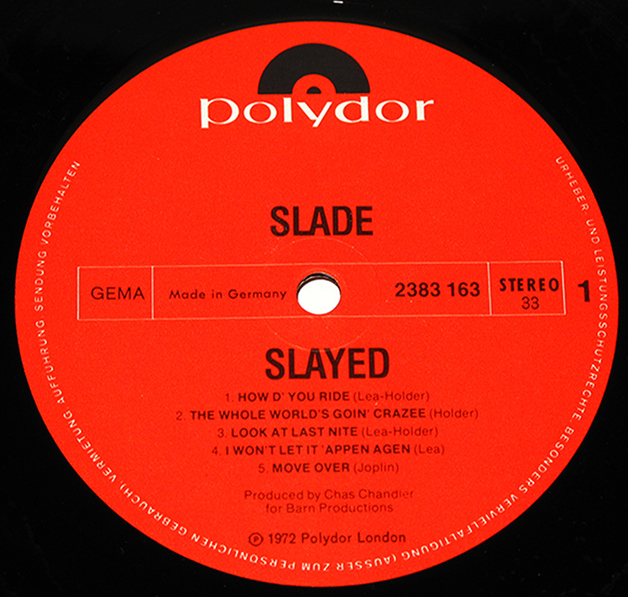 Front Cover Photo Of SLADE - Slayed? 