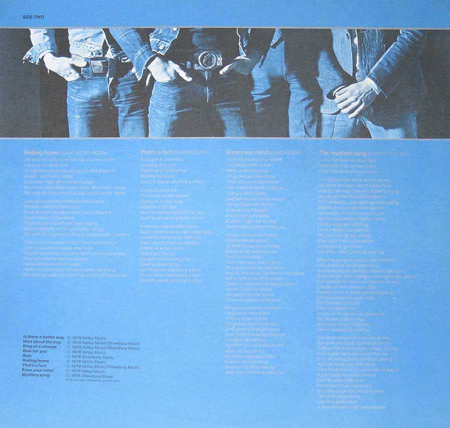 STATUS QUO - Blue For You German Release 12" Vinyl LP Album custom inner sleeve