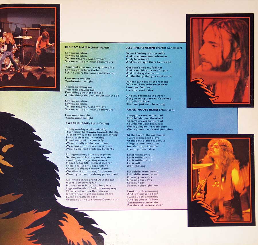 STATUS QUO - Piledriver Gatefold 12" Vinyl LP Album inner gatefold cover